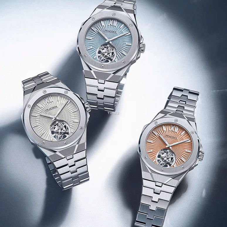 Peacock,Explore 40mm,40mm,Stainless Steel,Silver White,Handwound,Tourbillon,48hours,PCG0301,PCG0301.01