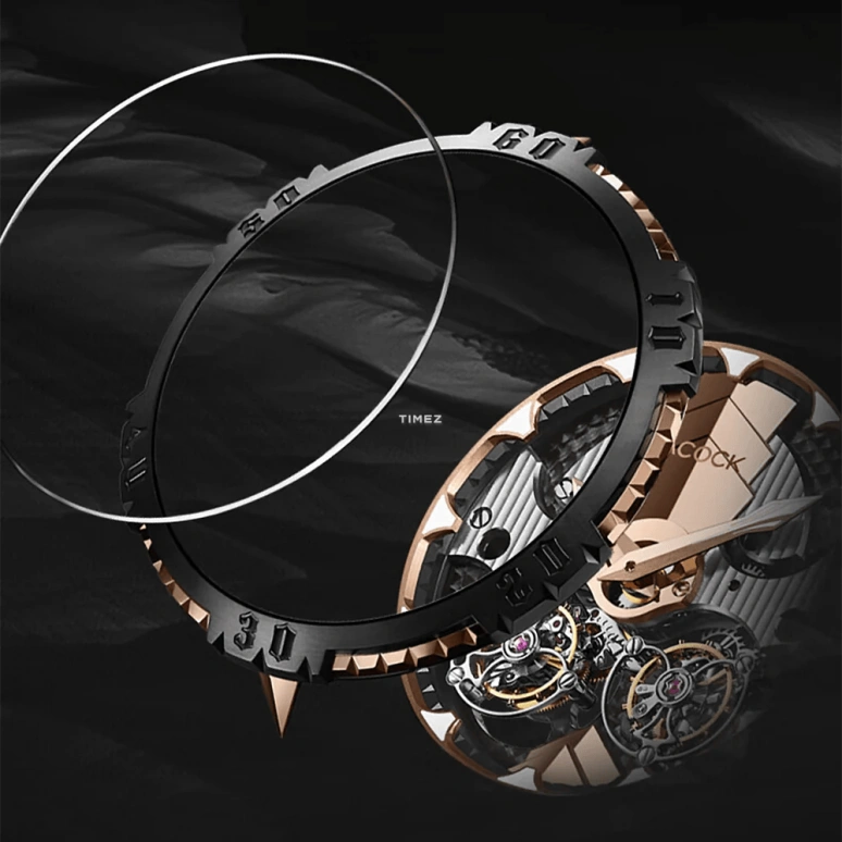 Peacock,Extraordinary 45.50mm,45.50mm,Stainless Steel,Rose Gold,Rose Gold,Grey,Handwound,Tourbillon,45hours,PAG0101