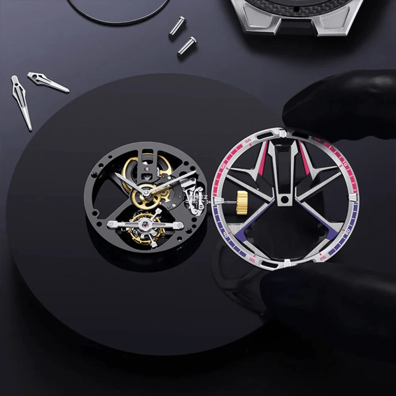 Peacock,Top Racing 45mm,45mm,Stainless Steel,Silver,Handwound,Tourbillon,45hours,PAG0103,PAG0103.01