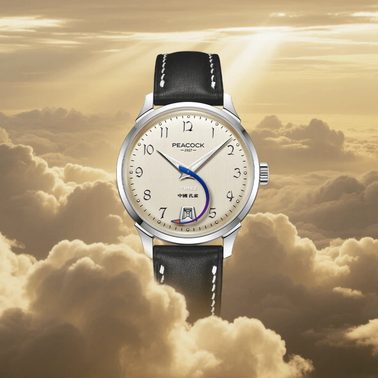 Peacock,Treasured 38.50mm,38.50mm,Stainless Steel,Cream,Automatic,Day,38hours,PCG0202,PCG0202.01