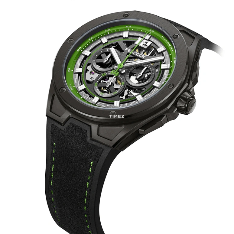 Peacock,Ultra Speed Chronograph 45mm,45mm,aerospace steel,Carbon,Green,Automatic,Chronograph,55hours,PDG0101,PDG0101.02