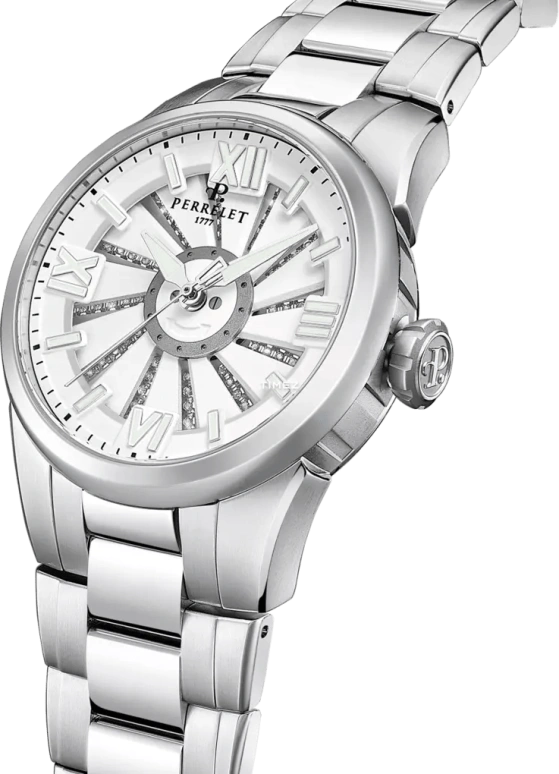 Perrelet,Turbine 37mm,37mm,Stainless Steel,White,Automatic,42hours,In-house Caliber,A4069,A4069/1