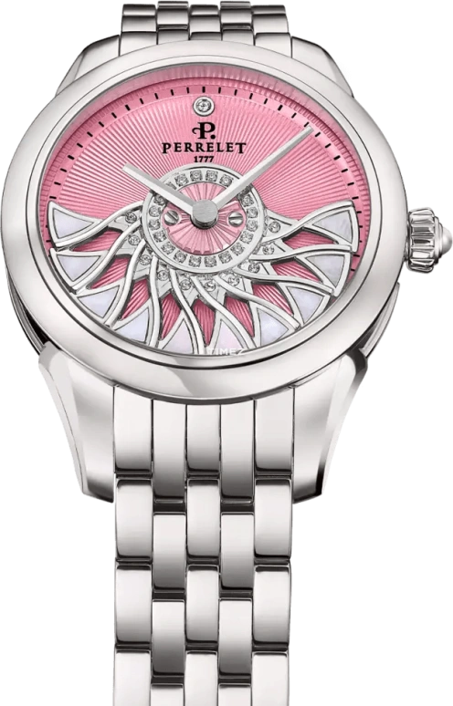 Perrelet,Cleopatra 36.50mm,36.50mm,Titanium,Pink,Automatic,42hours,In-house Caliber,A2071,A2071/3