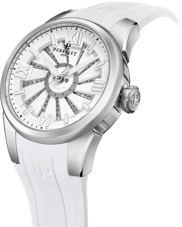 Perrelet,Turbine 37mm,37mm,Stainless Steel,White,Automatic,42hours,In-house Caliber,A4069,A4069/A