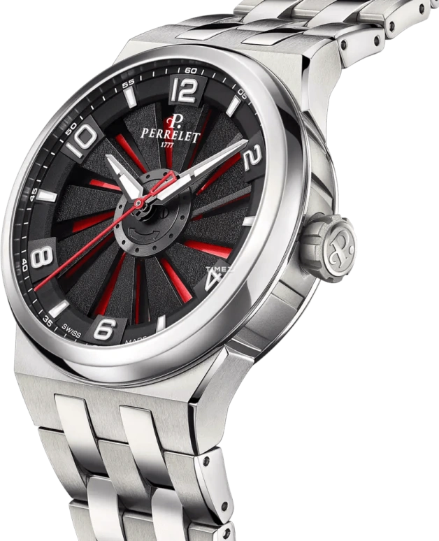 Perrelet,Turbine 41mm,41mm,Titanium,Black,Red,Automatic,42hours,In-house Caliber,A4066,A4066/1