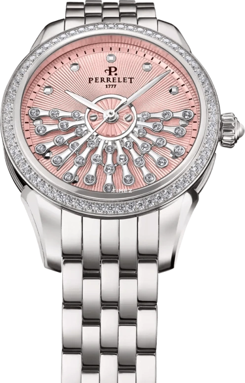 Perrelet,Joséphine 36.50mm,36.50mm,Titanium,Pink,Automatic,42hours,In-house Caliber,A2072,A2072/C