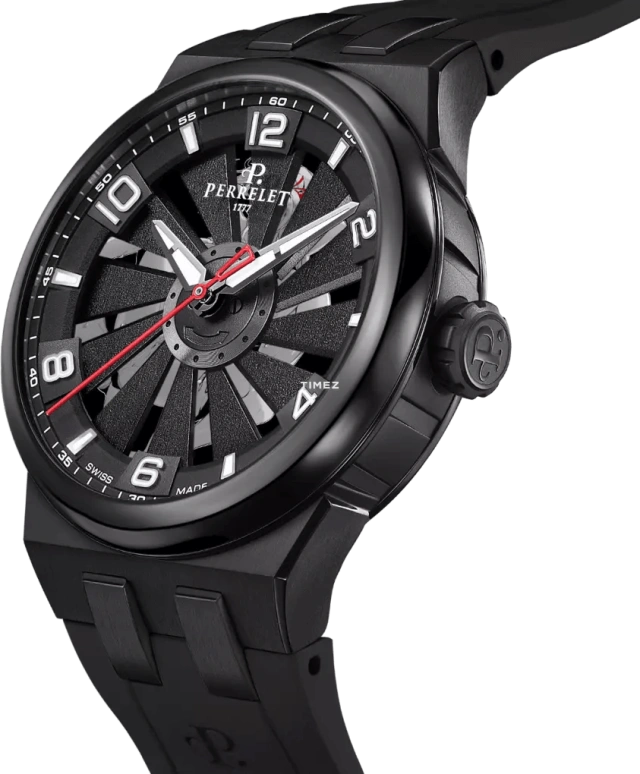Perrelet,Turbine 41mm,41mm,Titanium,Black,Automatic,42hours,In-house Caliber,A4071,A4071/2