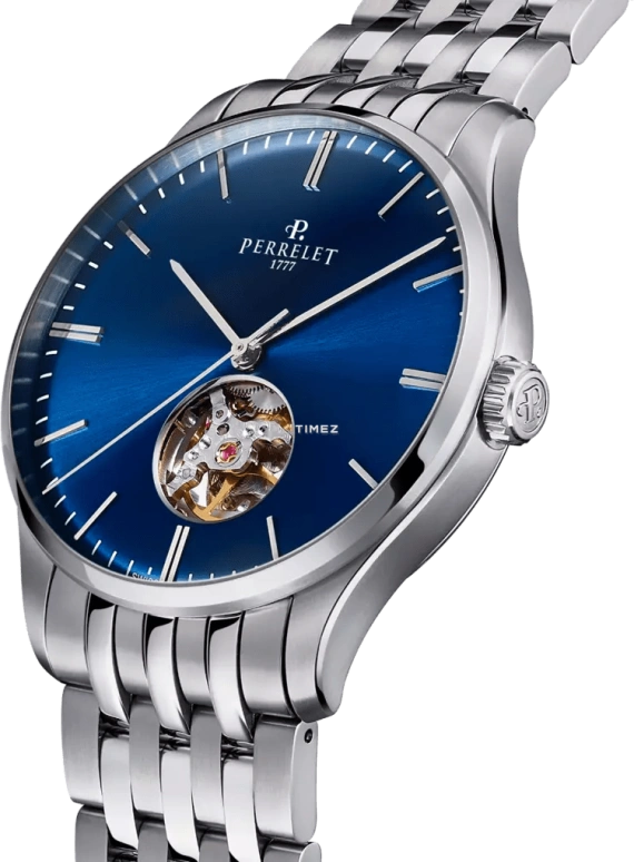Perrelet,Weekend 39mm,39mm,Stainless Steel,Blue,Automatic,42hours,In-house Caliber,A1302,A1302/4