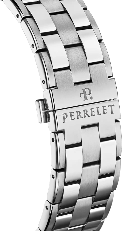 Perrelet,Turbine 41mm,41mm,Titanium,Grey,Black,Automatic,Chronograph,Day,A4072,A4072/3