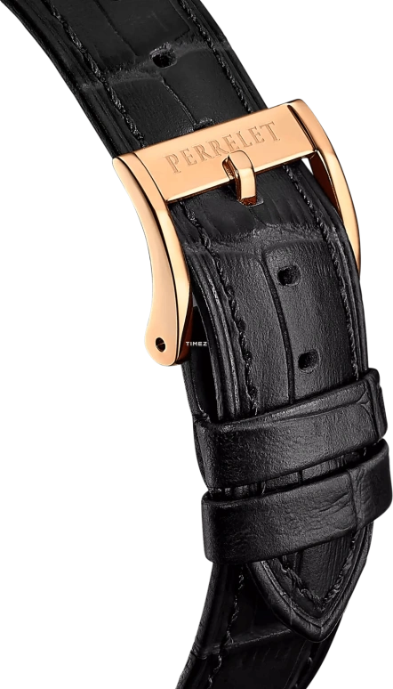 Perrelet,Weekend 39mm,39mm,Stainless Steel,Blue,Automatic,Day,Dule Time,GMT,A1305,A1305/2