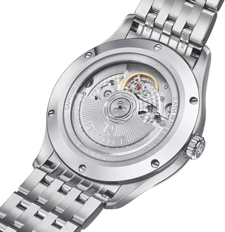 Perrelet,Weekend 39mm,39mm,Stainless Steel,Green,Automatic,Day,42hours,A1300,A1300/D