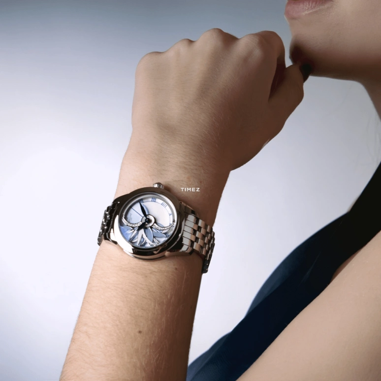 Perrelet,Diamond Flower 36.80mm,36.80mm,Stainless Steel,Blue,White,Automatic,42hours,In-house Caliber,A2065,A2065/10