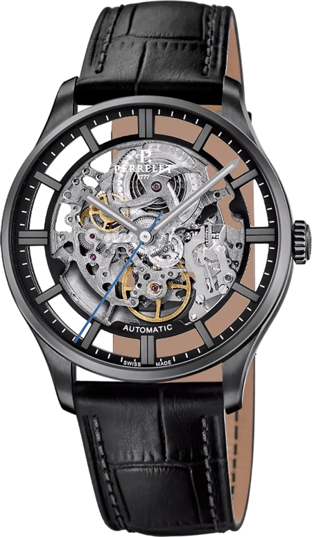 Perrelet,Weekend Skeleton 39.50mm,39.50mm,Stainless Steel,Silver,Automatic,42hours,In-house Caliber,A1306,A1306/1
