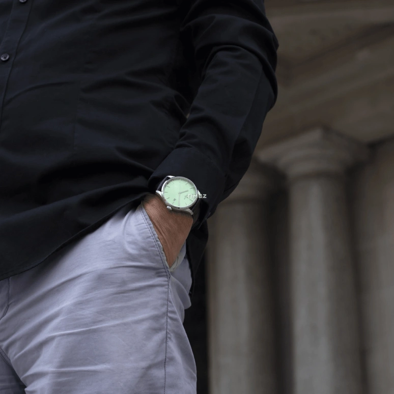 Perrelet,Weekend 39mm,39mm,Stainless Steel,Green,Automatic,Day,42hours,A1300,A1300/E