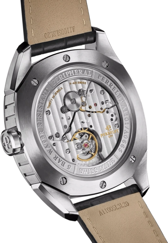 Perrelet,Lab Peripheral 42mm,42mm,Stainless Steel,Salmon,Automatic,Dule Time,Big Date,A1101,A1101/6