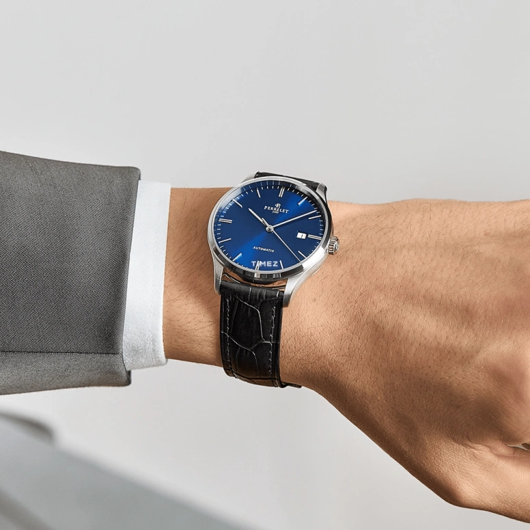Perrelet,Weekend 39mm,39mm,Stainless Steel,Blue,Automatic,Day,42hours,A1300,A1300/7