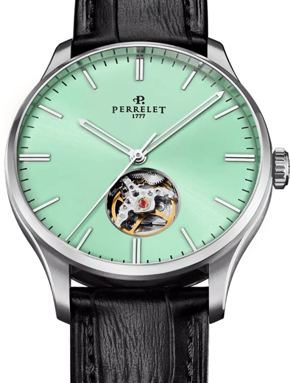 Perrelet,Weekend 39mm,39mm,Stainless Steel,Green,Automatic,42hours,In-house Caliber,A1302,A1302/C