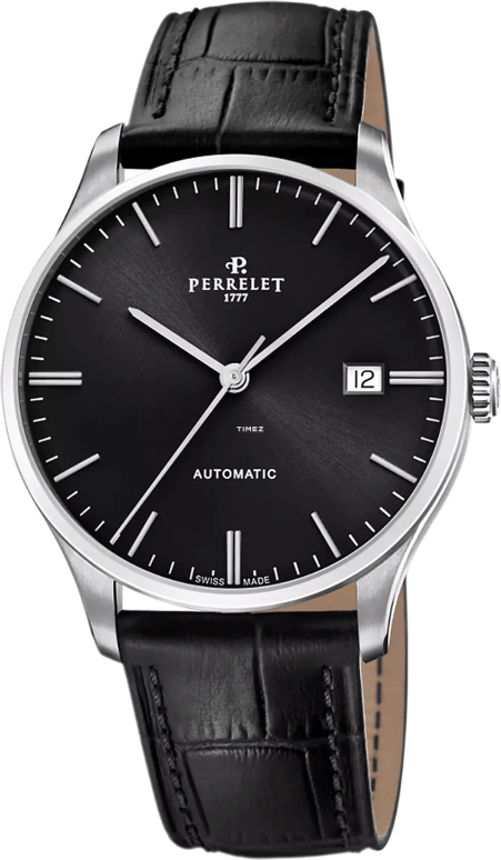 Perrelet,Weekend 39mm,39mm,Stainless Steel,Black,Automatic,Day,42hours,A1300,A1300/2