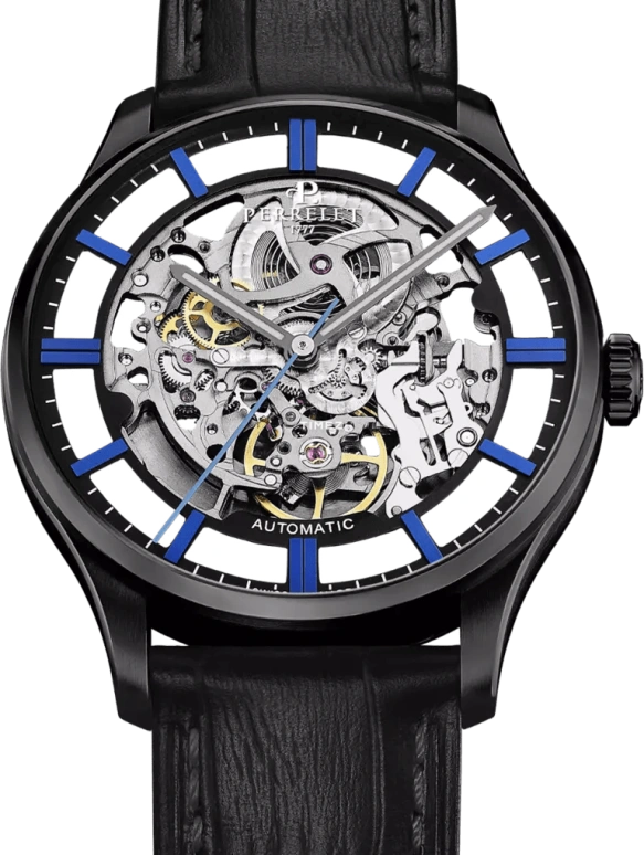 Perrelet,Weekend Skeleton 39.50mm,39.50mm,Stainless Steel,Silver,Automatic,42hours,In-house Caliber,A1306,A1306/2