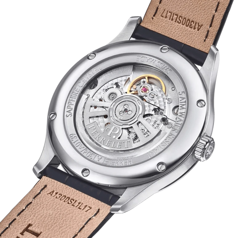 Perrelet,Weekend 39mm,39mm,Stainless Steel,Blue,Automatic,Day,Dule Time,GMT,A1304,A1304/3