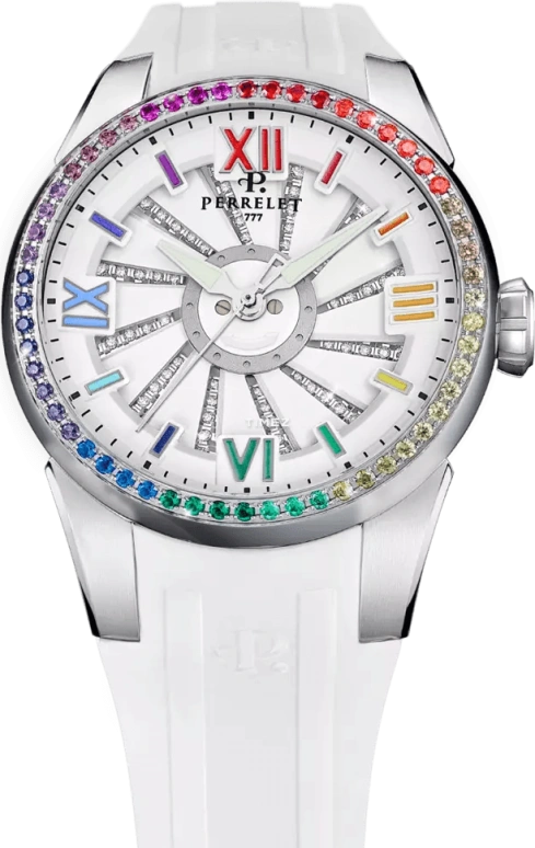 Perrelet,Turbine 37mm,37mm,Stainless Steel,White,Automatic,42hours,In-house Caliber,A4069,A4069/7