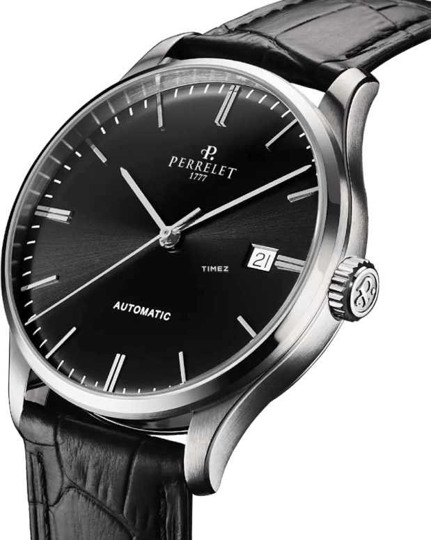 Perrelet,Weekend 39mm,39mm,Stainless Steel,Black,Automatic,Day,42hours,A1300,A1300/2