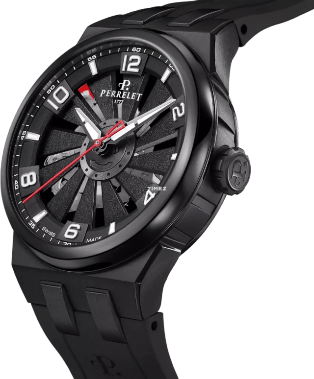 Perrelet,Turbine 41mm,41mm,Titanium,Black,Automatic,42hours,In-house Caliber,A4071,A4071/1