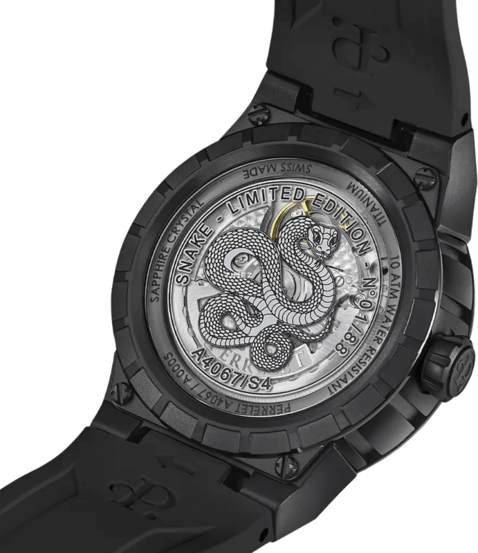 Perrelet,Turbine 41mm,41mm,Titanium,Black,Red,Automatic,42hours,In-house Caliber,A4067,A4067/S4
