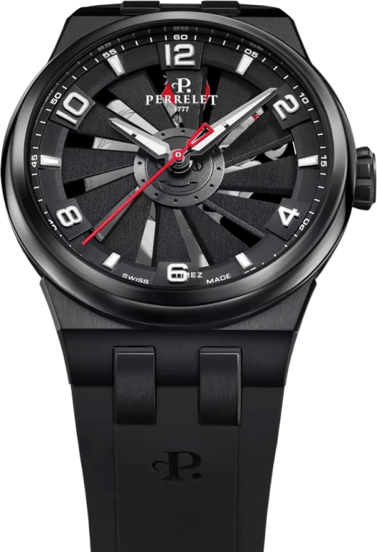 Perrelet,Turbine 41mm,41mm,Titanium,Black,Automatic,42hours,In-house Caliber,A4071,A4071/3