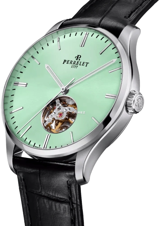 Perrelet,Weekend 39mm,39mm,Stainless Steel,Green,Automatic,42hours,In-house Caliber,A1302,A1302/C