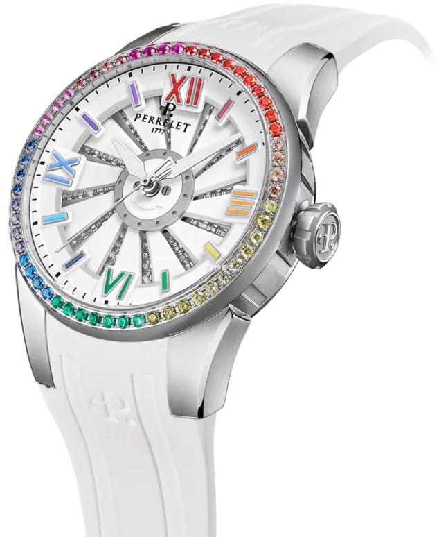 Perrelet,Turbine 37mm,37mm,Stainless Steel,White,Automatic,42hours,In-house Caliber,A4069,A4069/7