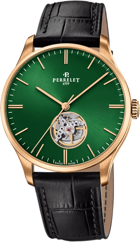 Perrelet,Weekend 39mm,39mm,Stainless Steel,Green,Automatic,42hours,In-house Caliber,A1303,A1303/4