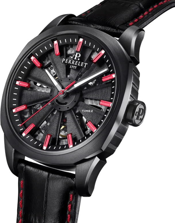 Perrelet,Turbine 42mm,42mm,Stainless Steel,Black,Automatic,42hours,Sapphire,Crystal Glass,A1062,A1062/3