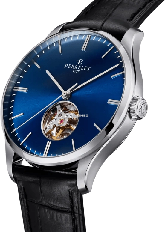 Perrelet,Weekend 39mm,39mm,Stainless Steel,Blue,Automatic,42hours,In-house Caliber,A1302,A1302/3