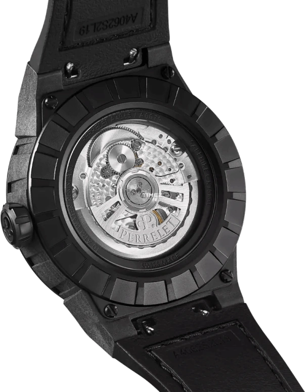 Perrelet,Turbine 45.50mm,45.50mm,Carbon,Polycarbonate,Stainless Steel,Black,Red,White,Automatic,42hours,In-house Caliber,A4065,A4065/3