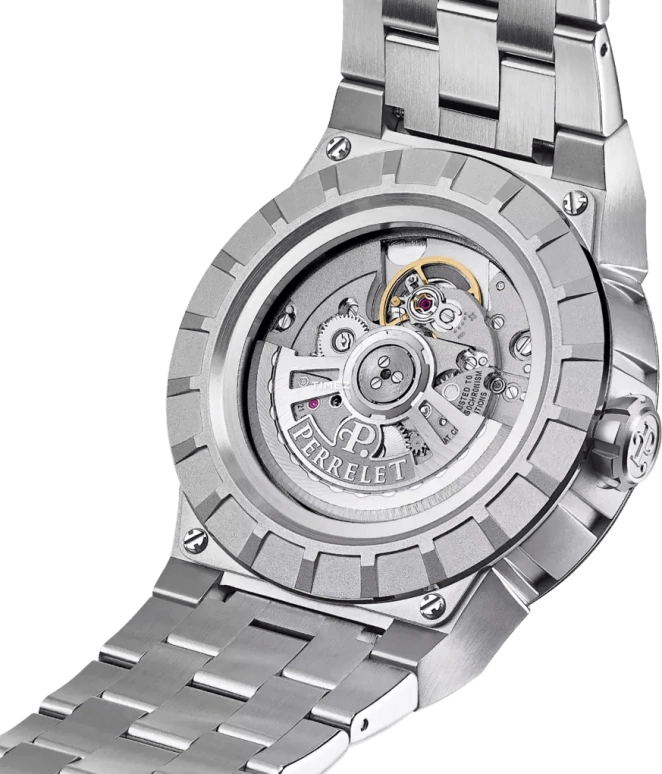 Perrelet,Turbine 44.50mm,44.50mm,Stainless Steel,Blue,Black,Automatic,42hours,In-house Caliber,A4062,A4062/2