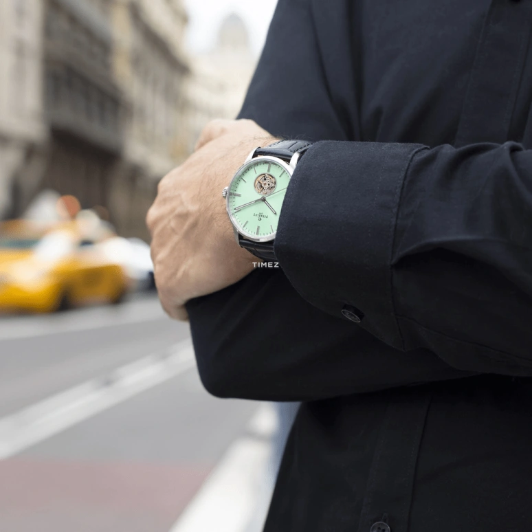 Perrelet,Weekend 39mm,39mm,Stainless Steel,Green,Automatic,42hours,In-house Caliber,A1302,A1302/C