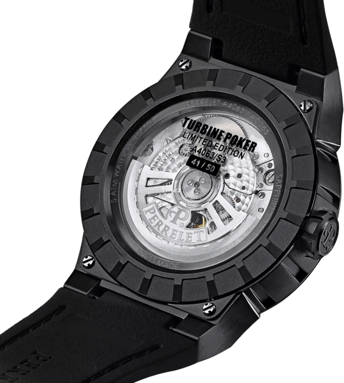 Perrelet,Turbine 44.50mm,44.50mm,Stainless Steel,Multi-Color,Automatic,42hours,In-house Caliber,A4063,A4063/S3