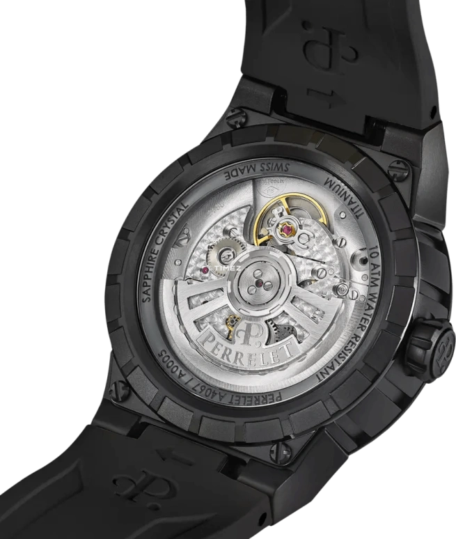 Perrelet,Turbine 41mm,41mm,Titanium,Black,Automatic,42hours,In-house Caliber,A4067,A4067/6