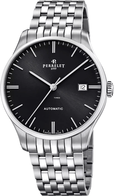 Perrelet,Weekend 39mm,39mm,Stainless Steel,Black,Automatic,Day,42hours,A1300,A1300/5