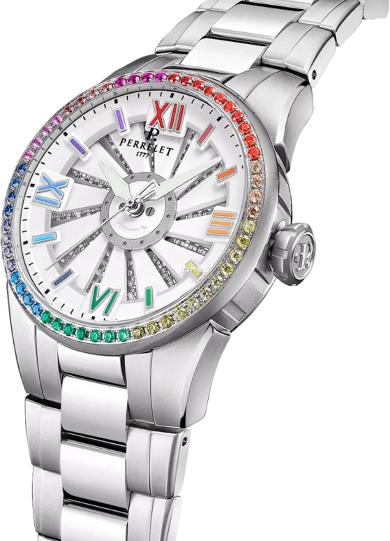 Perrelet,Turbine 37mm,37mm,Stainless Steel,White,Automatic,42hours,In-house Caliber,A4069,A4069/3
