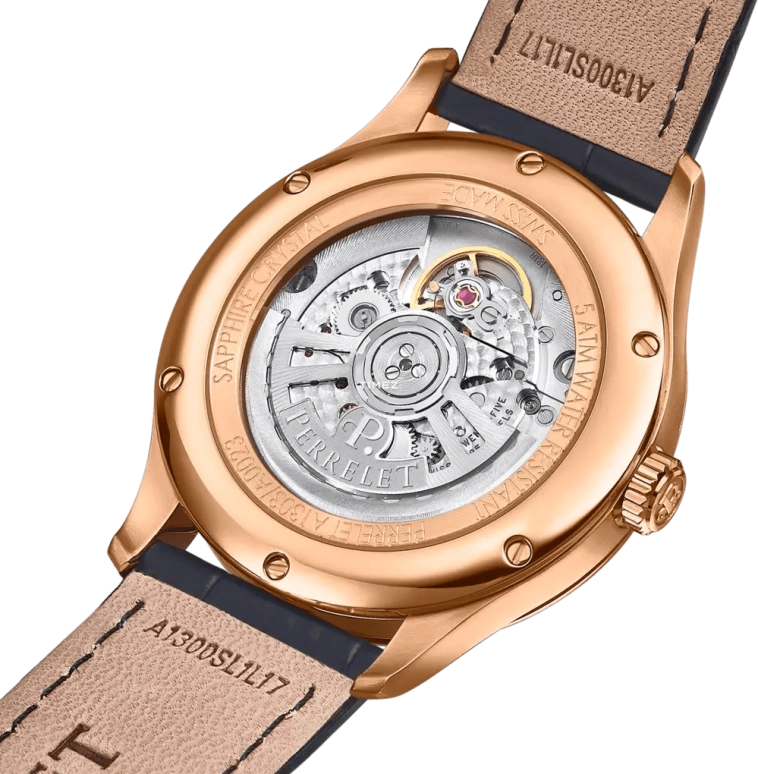 Perrelet,Weekend 39mm,39mm,Stainless Steel,Blue,Automatic,Day,Dule Time,GMT,A1305,A1305/2