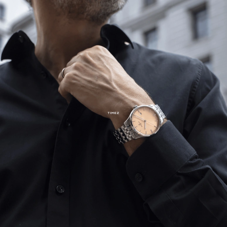 Perrelet,Weekend 39mm,39mm,Stainless Steel,Salmon,Automatic,Day,42hours,A1300,A1300/F