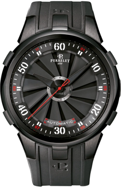 Perrelet,Turbine 48mm,48mm,Stainless Steel,Black,Automatic,42hours,In-house Caliber,A1051,A1051/1