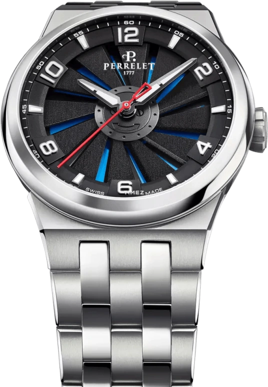 Perrelet,Turbine 41mm,41mm,Titanium,Black,Blue,Automatic,42hours,In-house Caliber,A4066,A4066/2