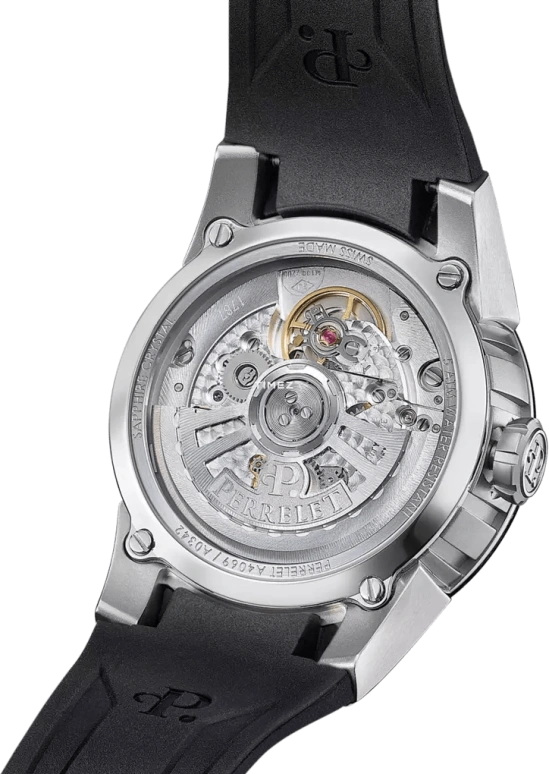 Perrelet,Turbine 37mm,37mm,Stainless Steel,Black,Automatic,42hours,In-house Caliber,A4069,A4069/8