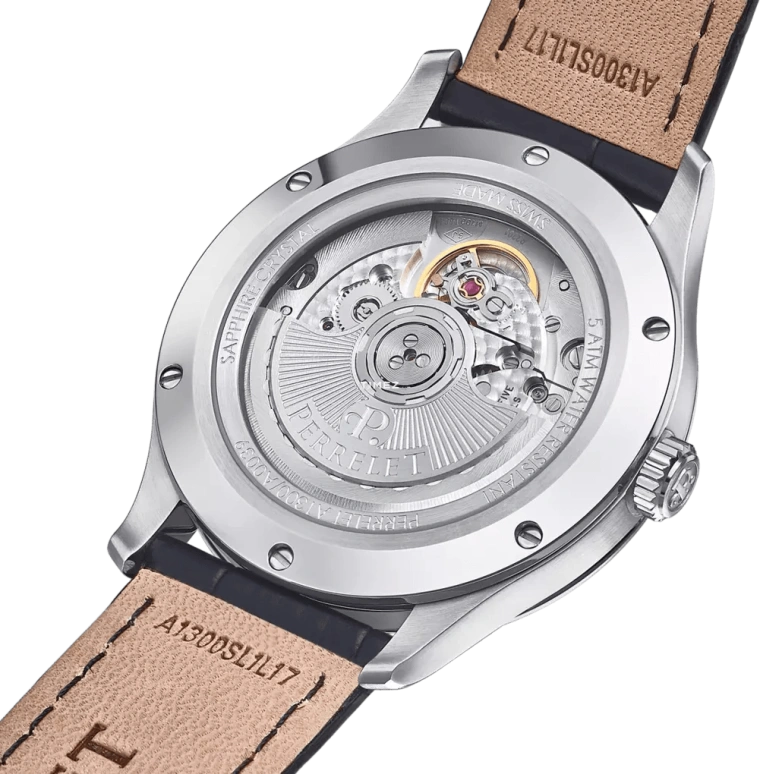 Perrelet,Weekend 39mm,39mm,Stainless Steel,Green,Automatic,Day,Dule Time,GMT,A1304,A1304/C