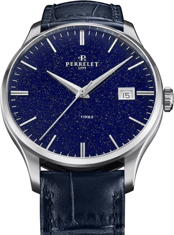 Perrelet,Weekend 39mm,39mm,Stainless Steel,Blue,Automatic,Day,42hours,A1300,A1300/H