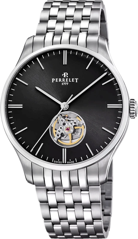 Perrelet,Weekend 39mm,39mm,Stainless Steel,Black,Automatic,42hours,In-house Caliber,A1302,A1302/6
