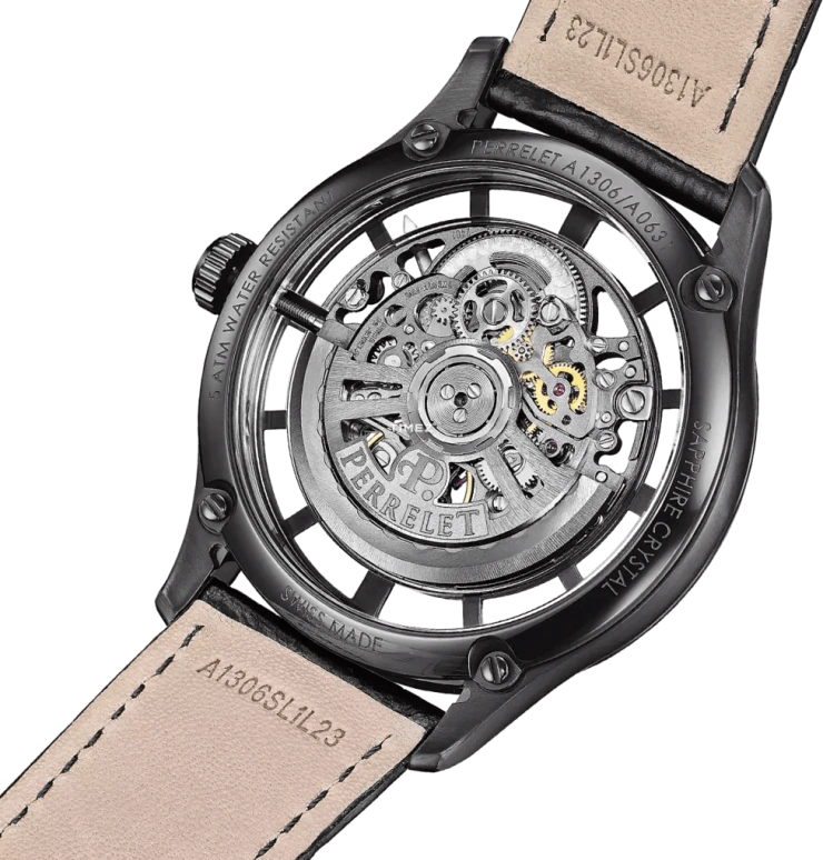 Perrelet,Weekend Skeleton 39.50mm,39.50mm,Stainless Steel,Silver,Automatic,42hours,In-house Caliber,A1306,A1306/1